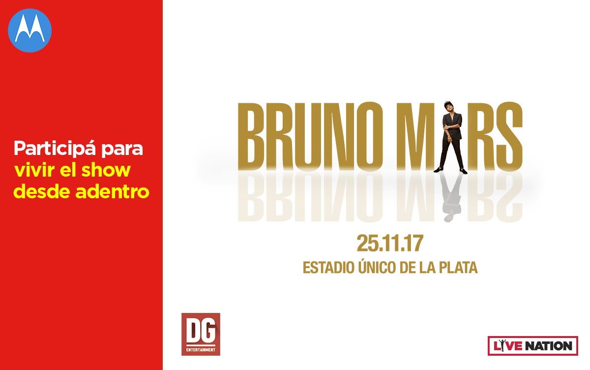 garbarino's tweet photo. ¿Te gustaría ser parte del #24kMagicWorldTour? Podés ganarte 2 entradas con acceso al backstage del recital de @BrunoMars tweeteando con el HT #BrunoMarsEnConcierto https://t.co/6Fdhj1yhpU