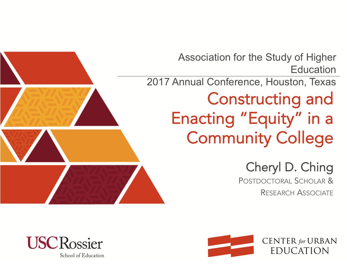 Center4UrbanEd's tweet photo. "#Demographic and economic conditions are increasing #equity’s importance in policy and practice." – @CherylDyChing (Cited: Witham, Malcolm-Piqueux, Dowd & Bensimon, 2015) #ASHE17 #PowerToThePeople #InternationalEducationWeek https://t.co/rboKjbsAqb https://t.co/yZctO1q8KV