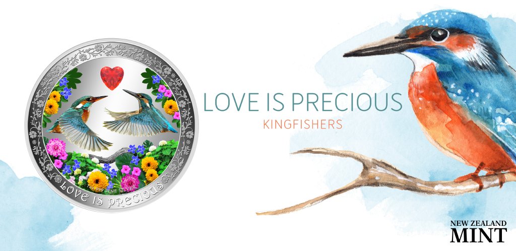 agoro_official's tweet photo. Captivating #Kingfishers feature on 2018 #LoveisPrecious #SilverCoin from #NZMint. Available now from https://t.co/WkD9sGzPoX https://t.co/JVhMqjsG29