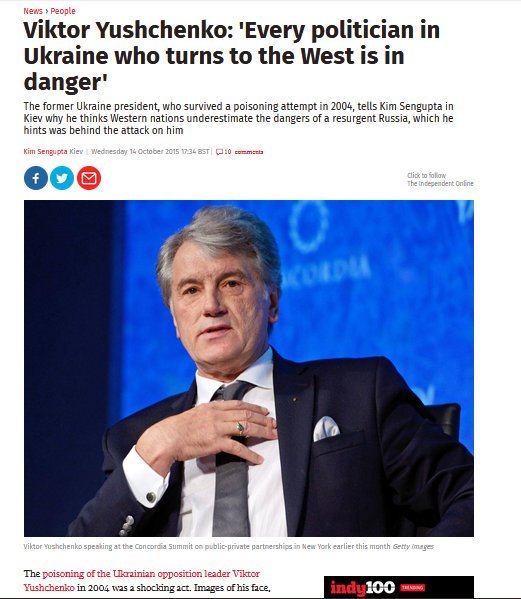3. The 2004 Ukraine election was the one in which Viktor Yuschenko (the candidate OPPOSED to Manafort’s client, pro-Russia Yanukovych) was POISONED.  http://www.independent.co.uk/news/people/viktor-yushchenko-every-politician-in-ukraine-who-turns-to-the-west-is-in-danger-a6694311.html …
