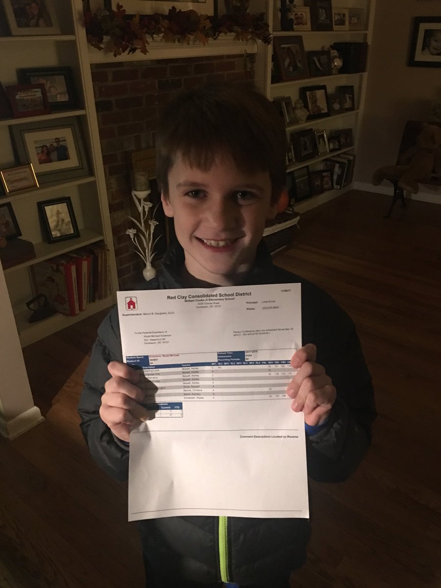 Kimmyeck's tweet photo. The first time heβs EVER been proud of his report card- a lot has changed since @JJWatt asked Wyatt to play 4square this summer #Changedhislife #DBWH @HoustonTexans https://t.co/8jn5an6mD8