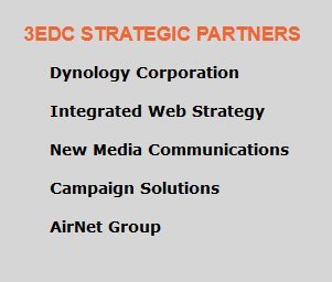 6.  The archived 2007 web page for PAUL MANAFORT'S lobbying/PR group called "3edc" states that 3edc was "strategic partners" w/ New Media Communications (a MIKE CONNELL company) and Airnet (aka SMARTECH, a Jeff AVERBECK company)  http://web.archive.org/web/20070304101901/www.3edc.net/partners/ …