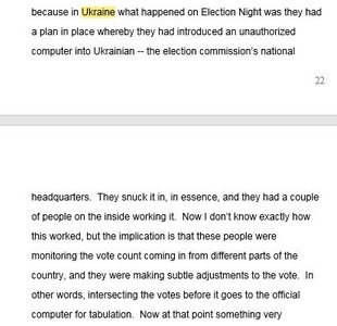 10. WOW. The method of vote tampering in UKRAINE'S 04 election (to which a CIA AGENT TESTIFIED in 09) immediately calls to mind the so-called "BACKUP SERVER" that Mike Connell BUILT to re-route OHIO'S 04 election results thru SMARTECH in Tennessee!  https://twitter.com/jennycohn1/status/906580527548850177 …