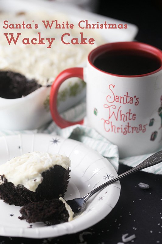 #SantasWhiteChristmas from <a href="/BarniesCoffee/">Barnie's Coffee & Tea Co.</a> is perfect for drinking or for mixing into this mix-in-the-pan wacky cake! How do you like yours? chattavore.com/santas-white-c… #ad #ic #showusyoursanta