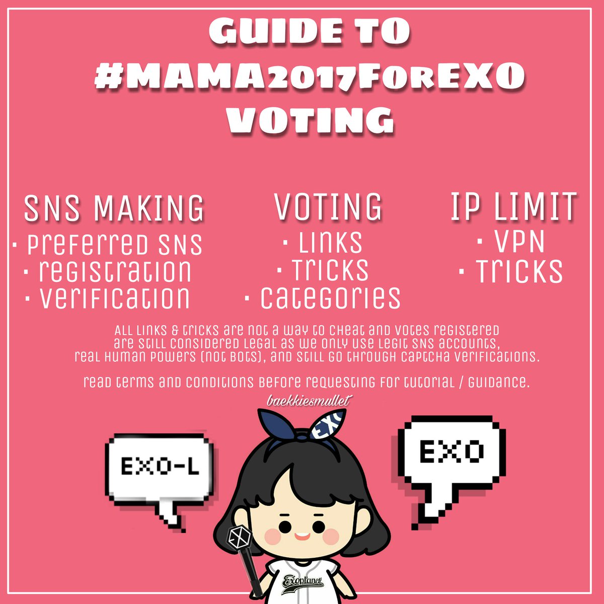 KAIHOSH's tweet photo. EXO-L's, my DM is open to help you
MAMA 2017 : https://t.co/PAEL6bsYd4
Global Fans Choice : https://t.co/RyKGlEj9BT
#HelpSheep #WeAreOne @weareoneEXO https://t.co/bbj2p1epRV