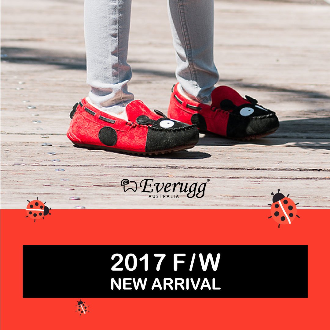 EverUGG's tweet image. Let’s go into the forest! The KIDS LADYBUG MOCCASIN is on the way.
