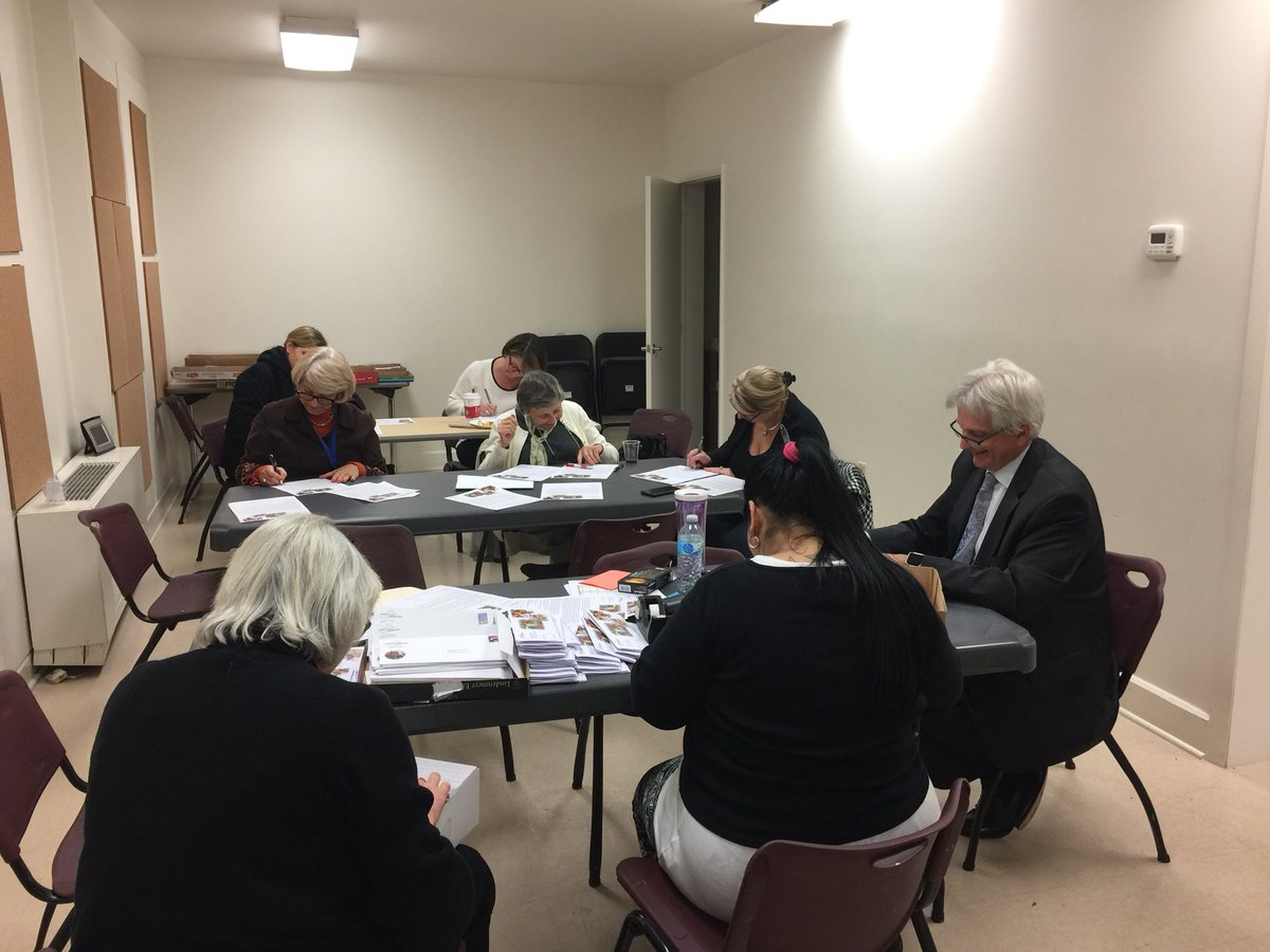 NEM Board Members and staff hard at work signing appeal letters!