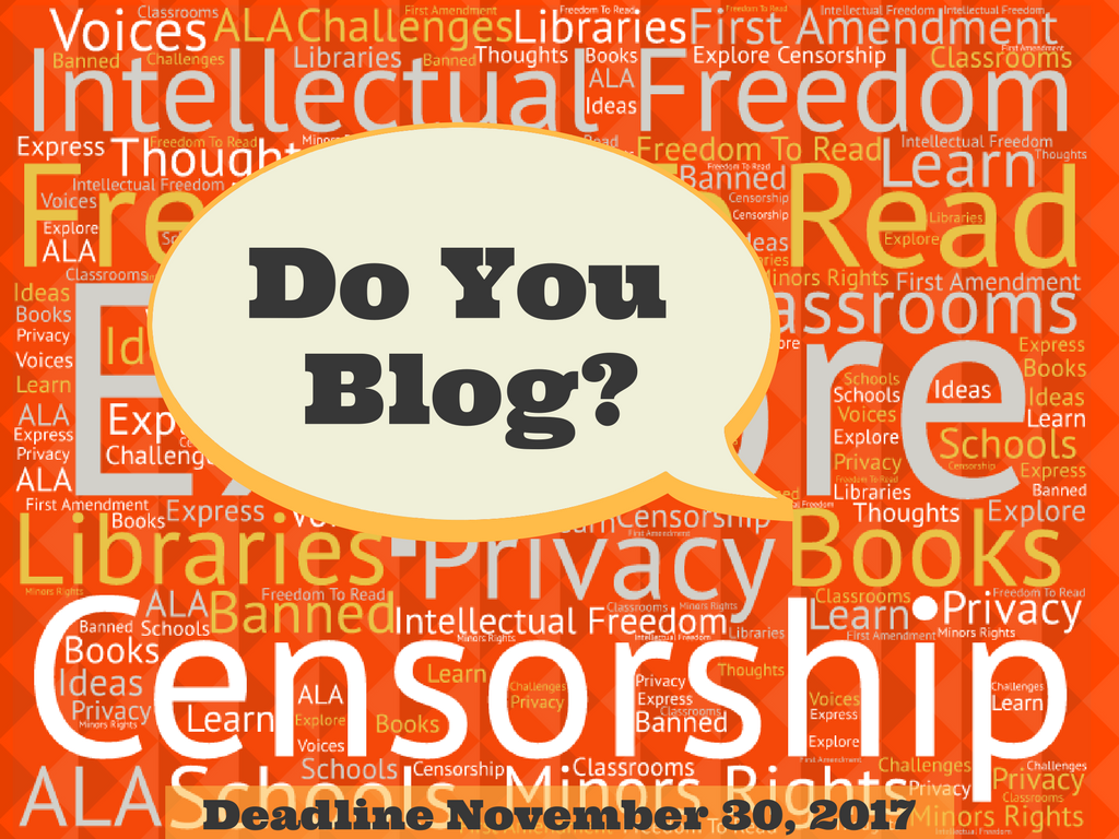 chrismag's tweet photo. Seeking @OIF bloggers for 2018. Are you creative? Engaging? And love to write about #IntellectualFreedom, #censorship, #privacy, #libraries, #bannedauthors, #FirstAmendment, and diversity, minors, and access in libraries? https://t.co/2OTYYPISak https://t.co/gQedUYAAwN