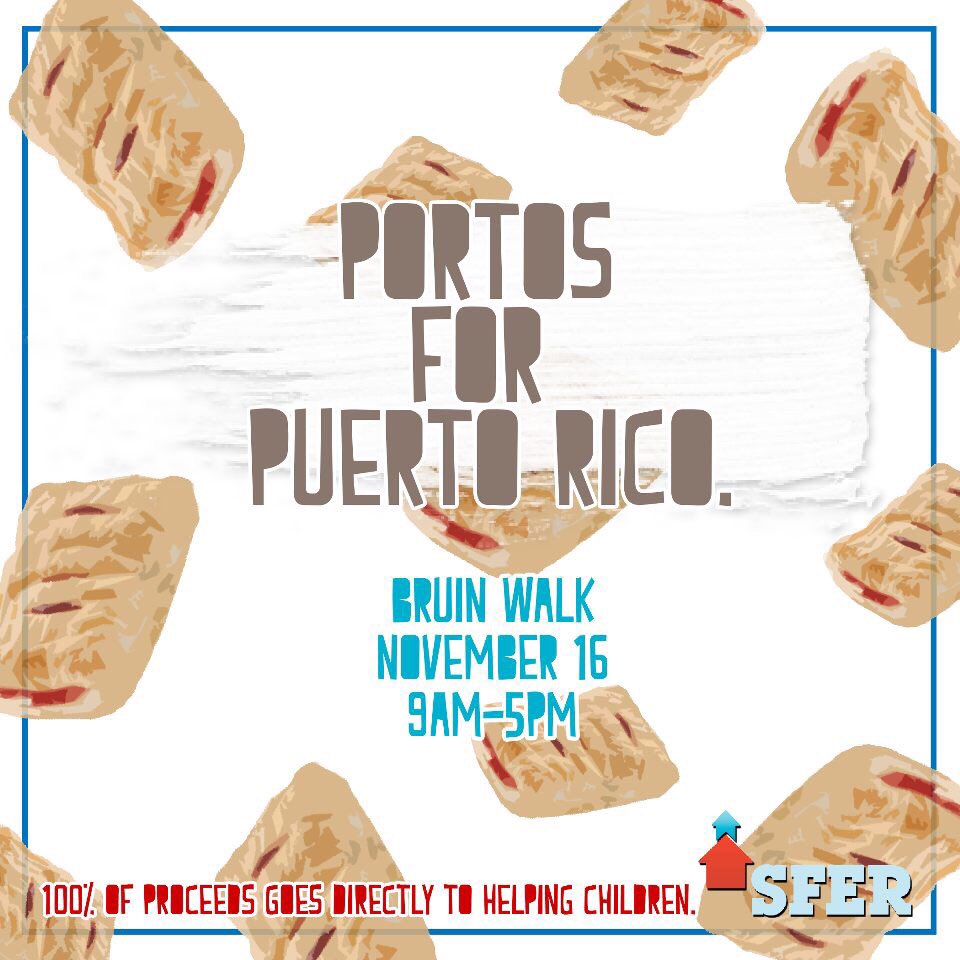 SFERUCLA's tweet photo. COME OUT THIS THURSDAY TO OUR FUNDRAISER FOR RELIEF IN PUERTO RICO !! https://t.co/rQQOyUoxfB