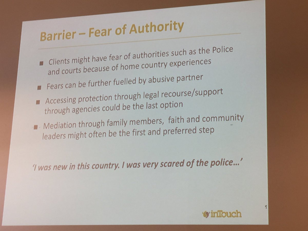 inTouchMCAFV's tweet photo. Limited understanding and recognition of what constitutes violence, strong gendered norms, patriarchal structures, unfamiliarity with legal systems and her reliance on the perpetrator for her agency puts temporary migrant woman at high risk #FVTempMigration https://t.co/A3AXuQgHpg