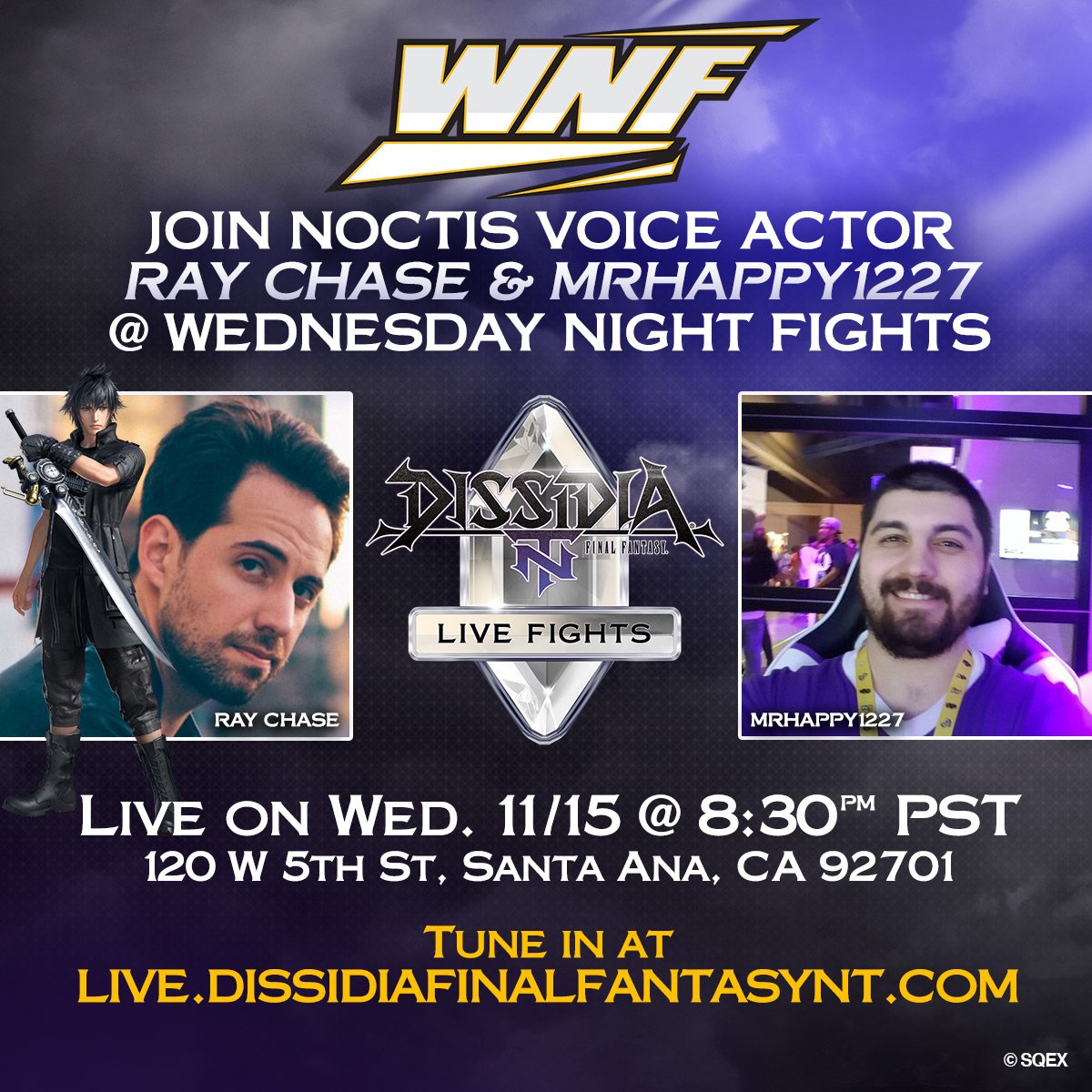 FinalFantasy's tweet photo. Tune-in this week to see @RayChase and @Mrhappy1227 talk about #Dissidia FF NT. Following up, Dissidia FF NT Battle Tournament will be hosted by @Tasty_Steve and @Sajam! #DISSIDIALIVEFIGHTS #FF30throwdown
Watch here LIVE ๐ฎ โก๏ธ https://t.co/Cbm5FGcKBj https://t.co/NnHSW8bKKL