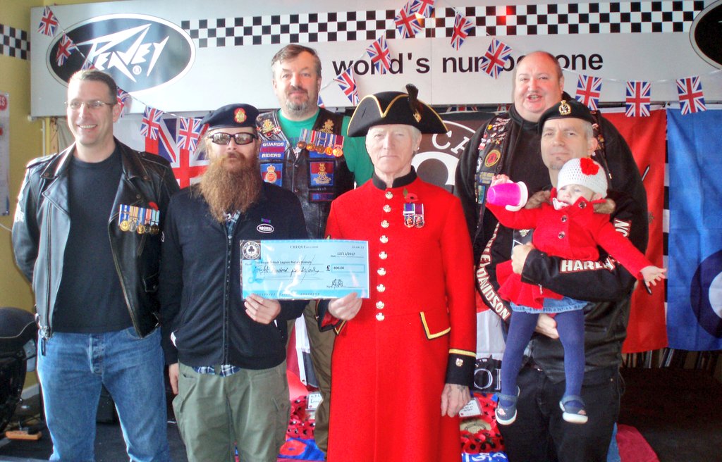 acecafelondon's tweet photo. The Royal British Legion Riders Branch were presented with a check on Sunday's Poppy Day Parade &amp; Service.

#AceCafeLondon #AceCafe #London #RBLR #PoppyAppeal #RemembranceSunday https://t.co/CKxL4UcJ0P