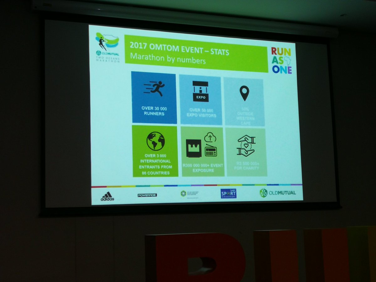 2OceansMarathon's tweet photo. #OMTOM GM @carolvosloo presents the event by numbers. https://t.co/KY3S2wgCm5