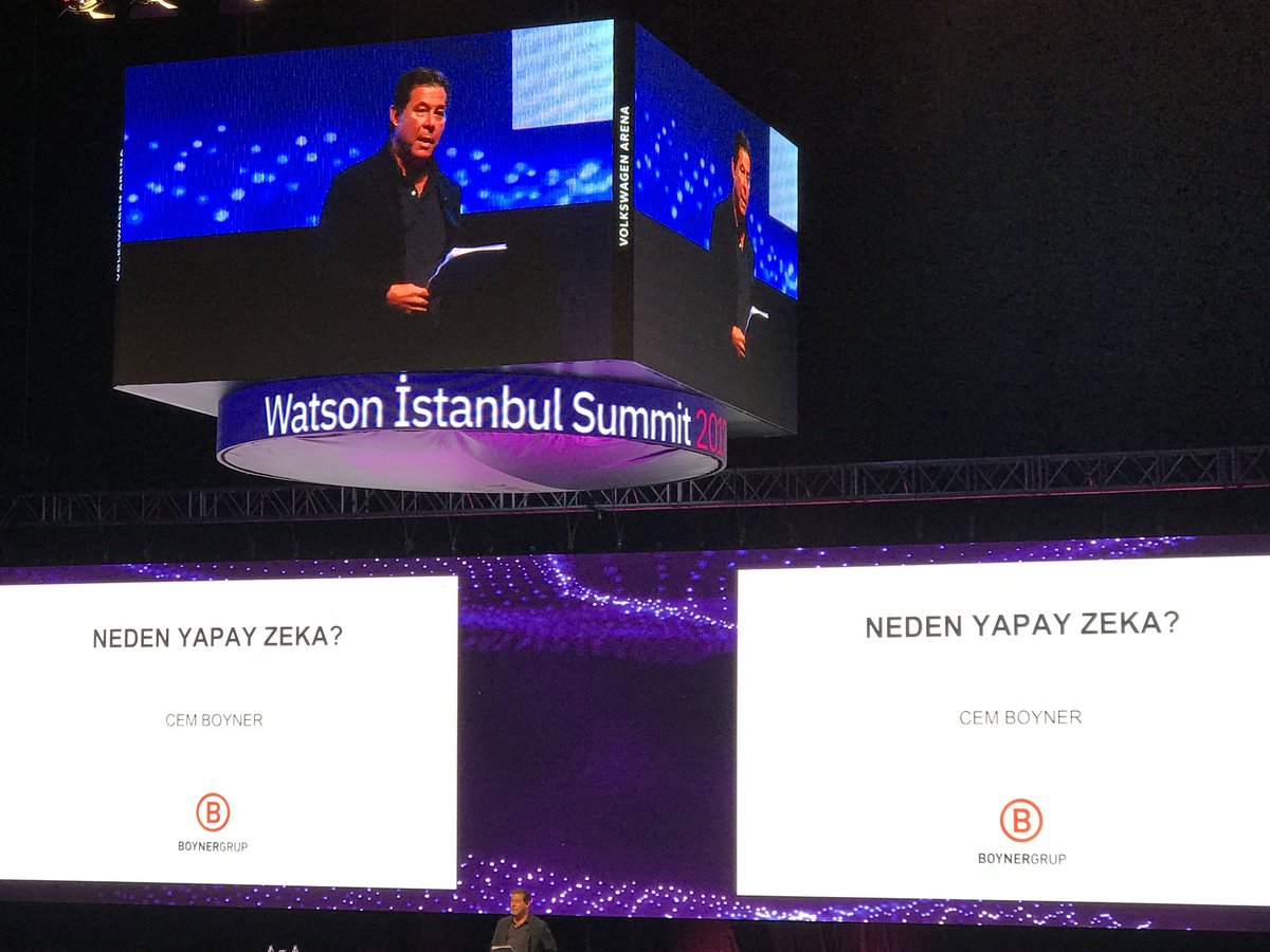 cundoglu's tweet photo. #CemBoyner #Watsonist17 de neden yapay zeka diye anlatıyor. “500 mağazamıza önümüzdeki 4 yılda yapacağımız sermaye aktarımının 4 katını IT’ye yatıracağız” https://t.co/aI3ppdfoAP