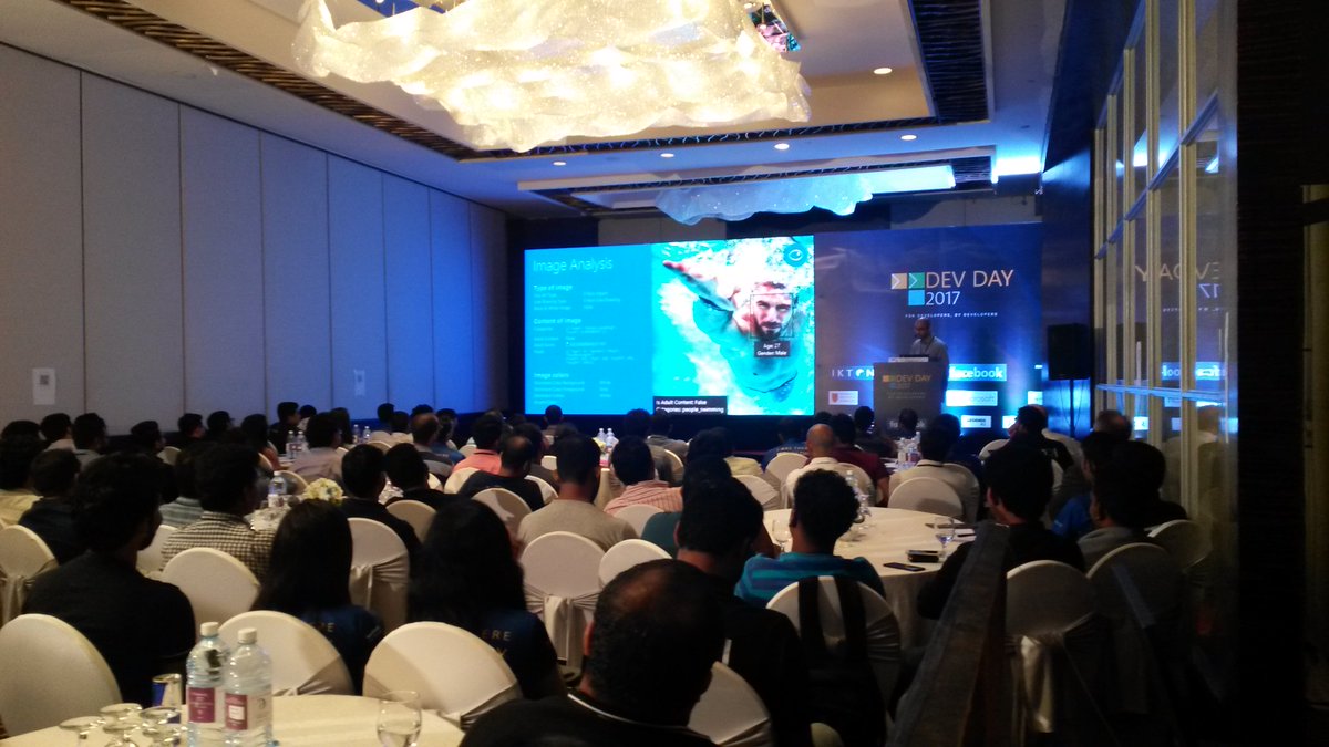 ShaamilMunawer's tweet photo. Session by @BenSadeghi on an introduction to the Microsoft Cognitive Services APIs @ #Devday2017 on d 9th Nov #IT #Colombo https://t.co/lvS084bGCm