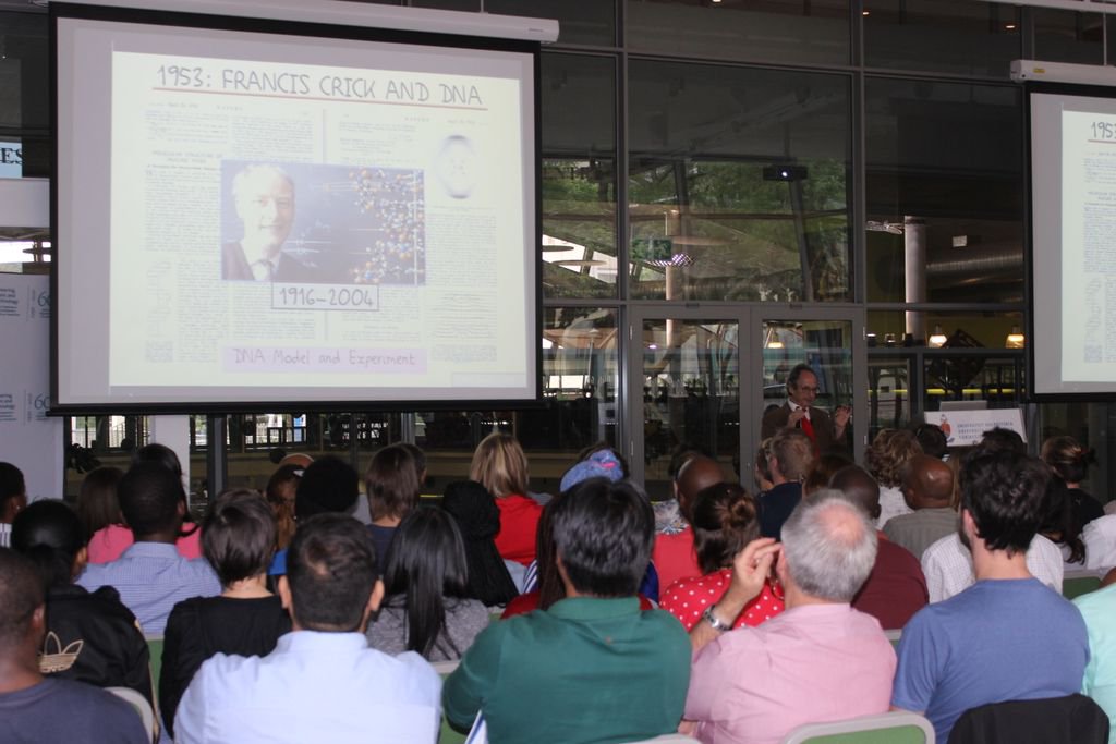 ASSAf_Official's tweet photo. Some photographs from our #ASSAfPublicLecture yesterday at @UPTuks by Nobel Prize Winner Prof. Michael Levitt. Lecture hall was packed to the rafters #ASSAfDistinguishedScholar Missed out? 7 more lecture dates available: https://t.co/d2Zq5tXODd https://t.co/f0G3G2EF22