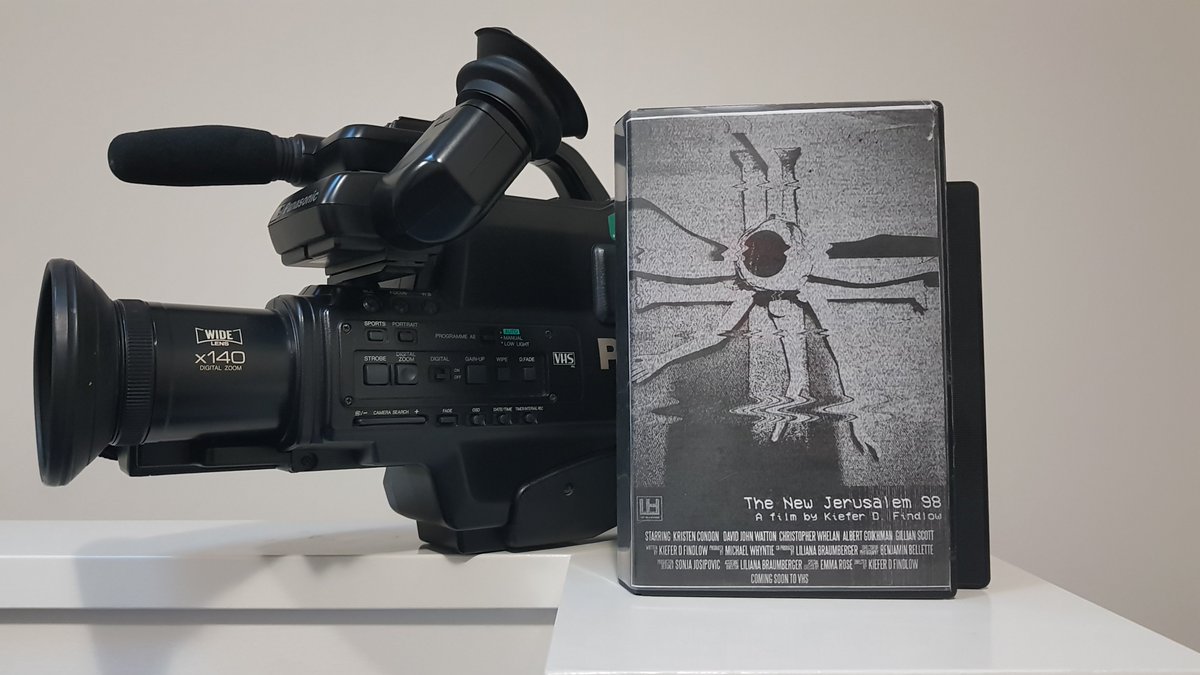 losthighstudios's tweet photo. Exciting news! we are taking limited pre-orders for our new film #thenewjerusalem98 on VHS! both in a standard and blue cassette limited edition! Orders available here https://t.co/cVUV05Obr0  

#horror #vhs #indiefilm #cult #foundfootage #scary #cinema #film https://t.co/TWdn90JSbM