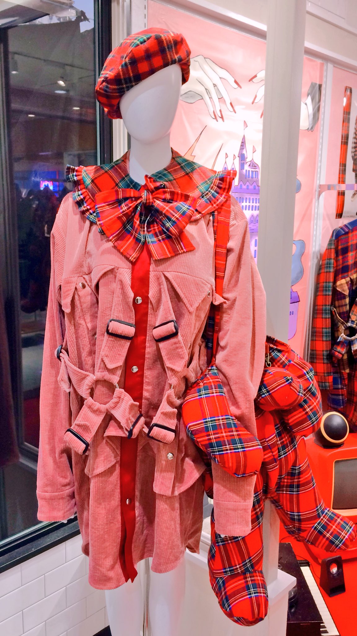 Rin Rin様専用】HEIHEI ハートチェックつけ襟 RED｜レディース 