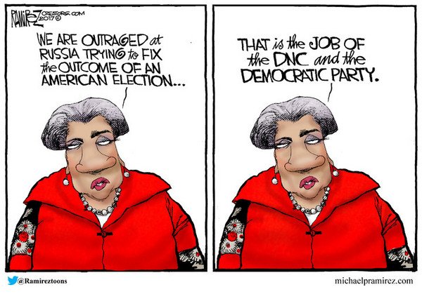 OneAndOnlyZel's tweet photo. #DNC #donnabrazile #hillaryclinton #michaelramirez #tcot https://t.co/uHZgHF3MrU