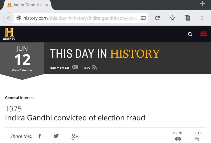 priyaakulkarni2's tweet photo. Indira Gandhi was guilty of illegal campaign & banned for six years from politics by Allahabad court.
#KnowYourLegacy
@gauravbh @TajinderBagga
Opposition must introspect who claims about "EVM tampering" https://t.co/KRYrcTTC05
