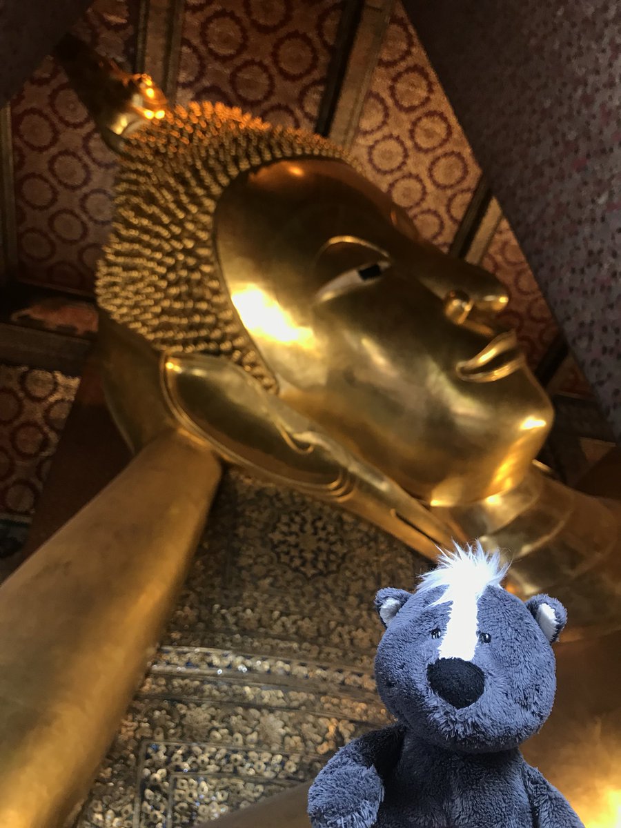 StinkiderStink's tweet photo. Ein liegender #Budda aus Gold habe ich hier auch auf dem Werg gefunden. #Thailand ist ganz schön spannend. #Bangkok #stinkiworldtour #Urlaub #Sonne https://t.co/NlsPIG33Zr