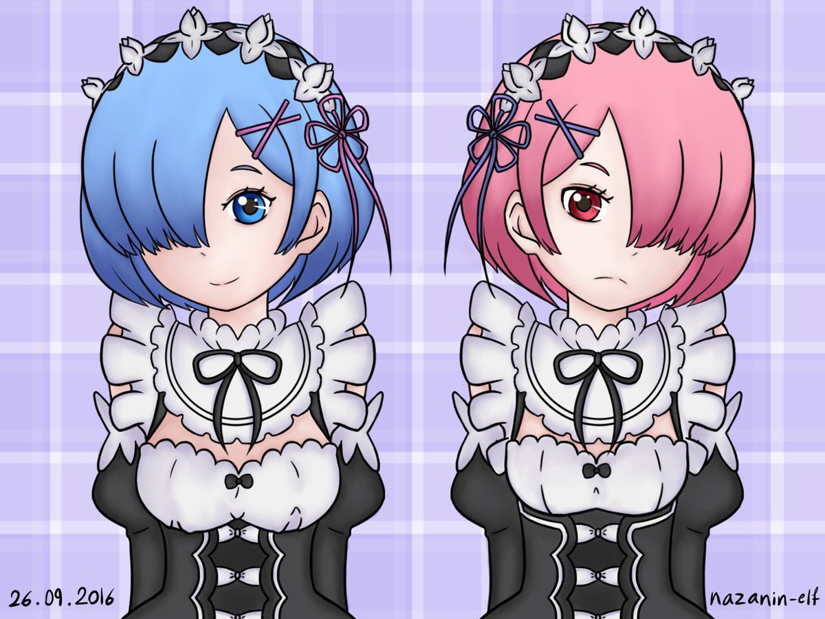 Rem and Ram from Re:zero #FANART #photoshopart #clipstudiopaint #rezerokara...