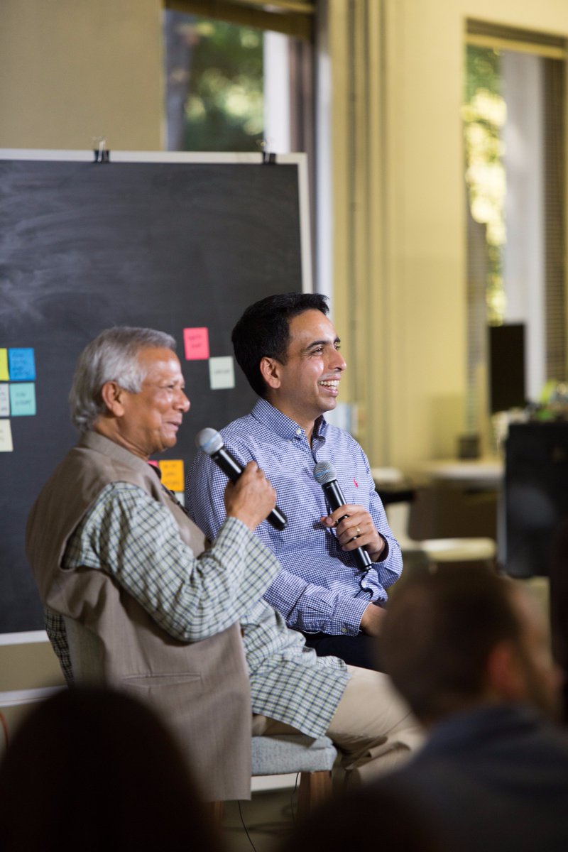 khanlabschool's tweet photo. Khan Lab School &amp; @KhanAcademy families were honored to welcome Nobel Peace Prize winner Muhammad Yunus. “I had to turn the system upside down, because the whole system was standing on its head.” https://t.co/rwRvhqIe4A @Yunus_Centre https://t.co/ERJBVsF2Jy