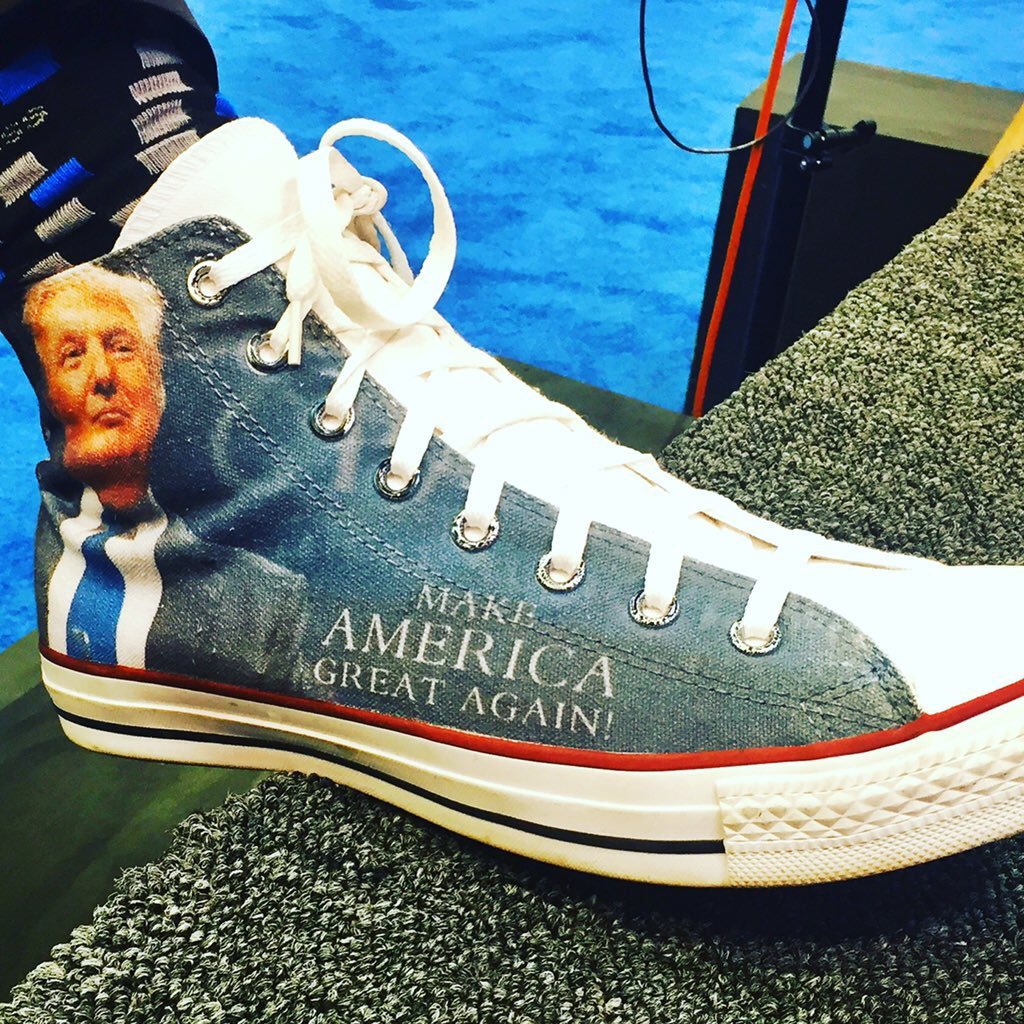 WomenforTrump's tweet image. How bout these kicks? Would you wear them? #WFTfashion #politicalstyle #MAGA