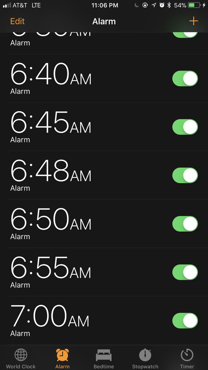 AlexaFeagan's tweet image. I wish that I was lying but this is how many alarms that it takes to wake me up in the morning.