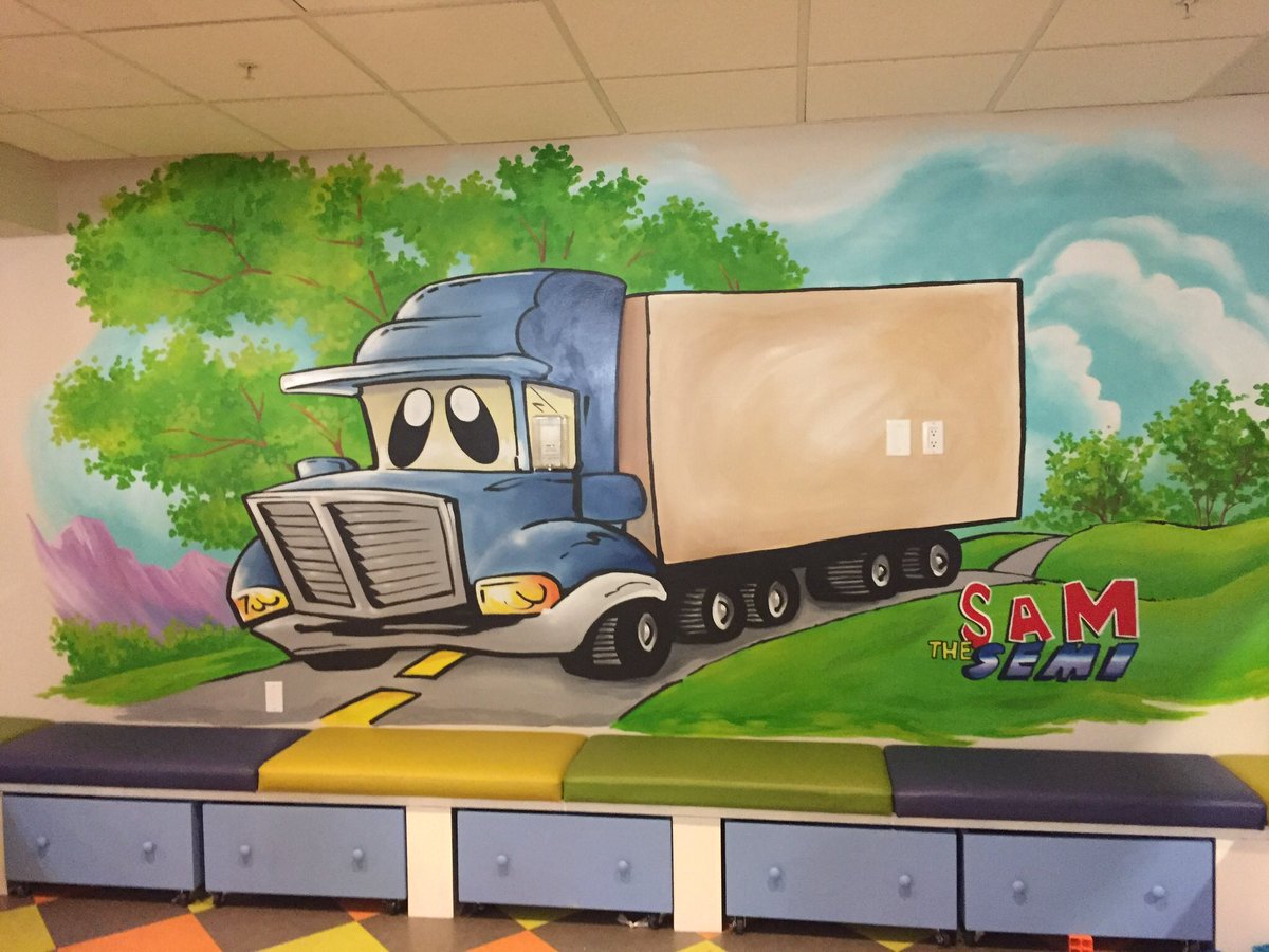 An amazing night @RMHCNA. Thanks to Jeanine McIntosh for bringing this tribute to life to my Dad and his children’s book Sam the Semi. Now the families at Ronald McDonald House will find comfort in this wall, like our family found tonight.