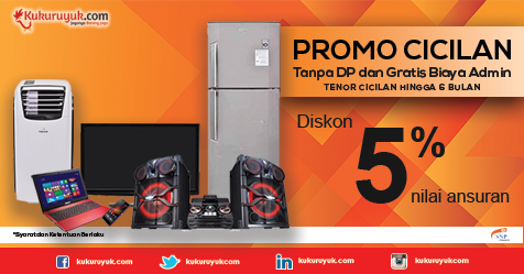 KukuruyukCom's tweet photo. Kini di https://t.co/PdoXJ3RO0f kamu bisa belanja dengan cara dicicil tanpa harus punya kartu kredit, Kuku Mania! #PromoJago https://t.co/MnKxJwctxj
