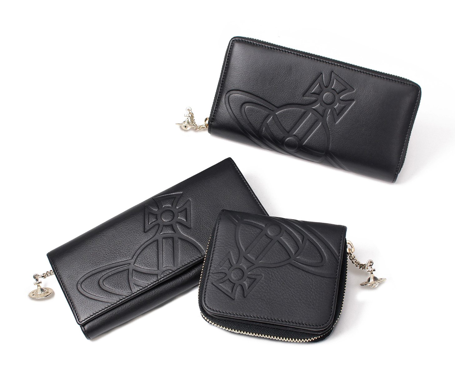 ★Vivienne Westwood★ORB カードウォレット Vivienne Westwood】ORB Logo Saffiano Frame Wallet ☆正規品