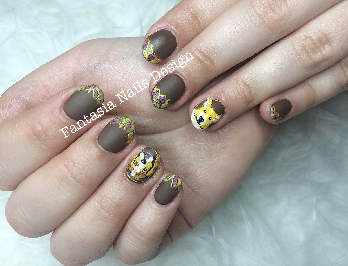 FantasiaNsD's tweet photo. Dogs are our kids #dogdesign #corgi #beagle #nailart #nailtech #torontonails #nailswag #gelnails #shellack #polypolish https://t.co/7jnI5aRqEV