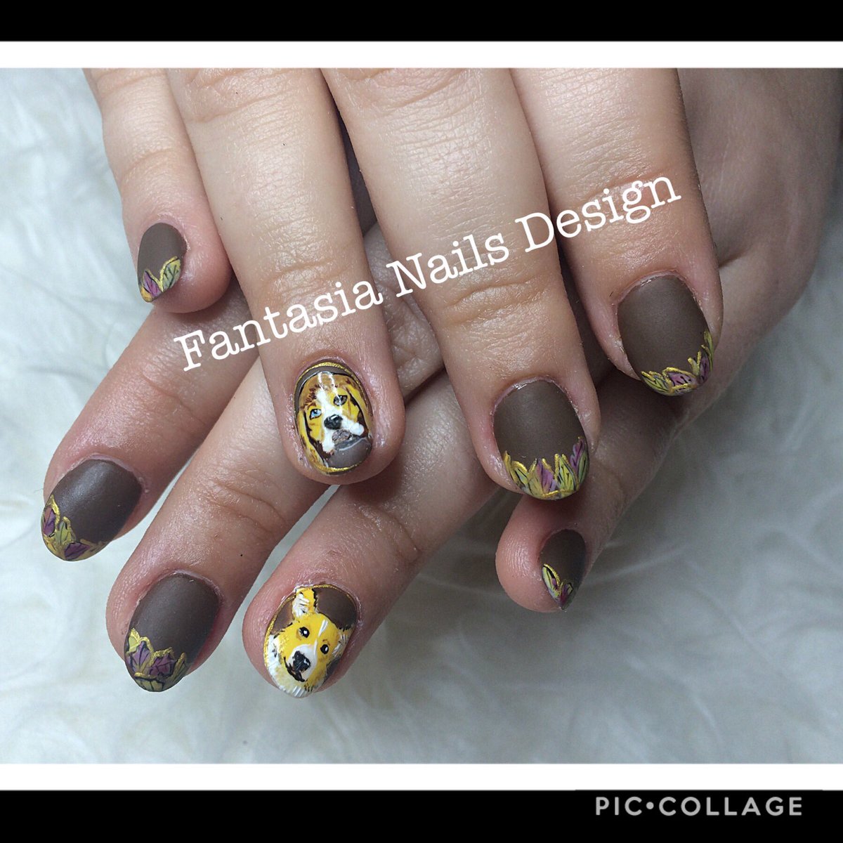 FantasiaNsD's tweet photo. Dogs are our kids #dogdesign #corgi #beagle #nailart #nailtech #torontonails #nailswag #gelnails #shellack #polypolish https://t.co/7jnI5aRqEV