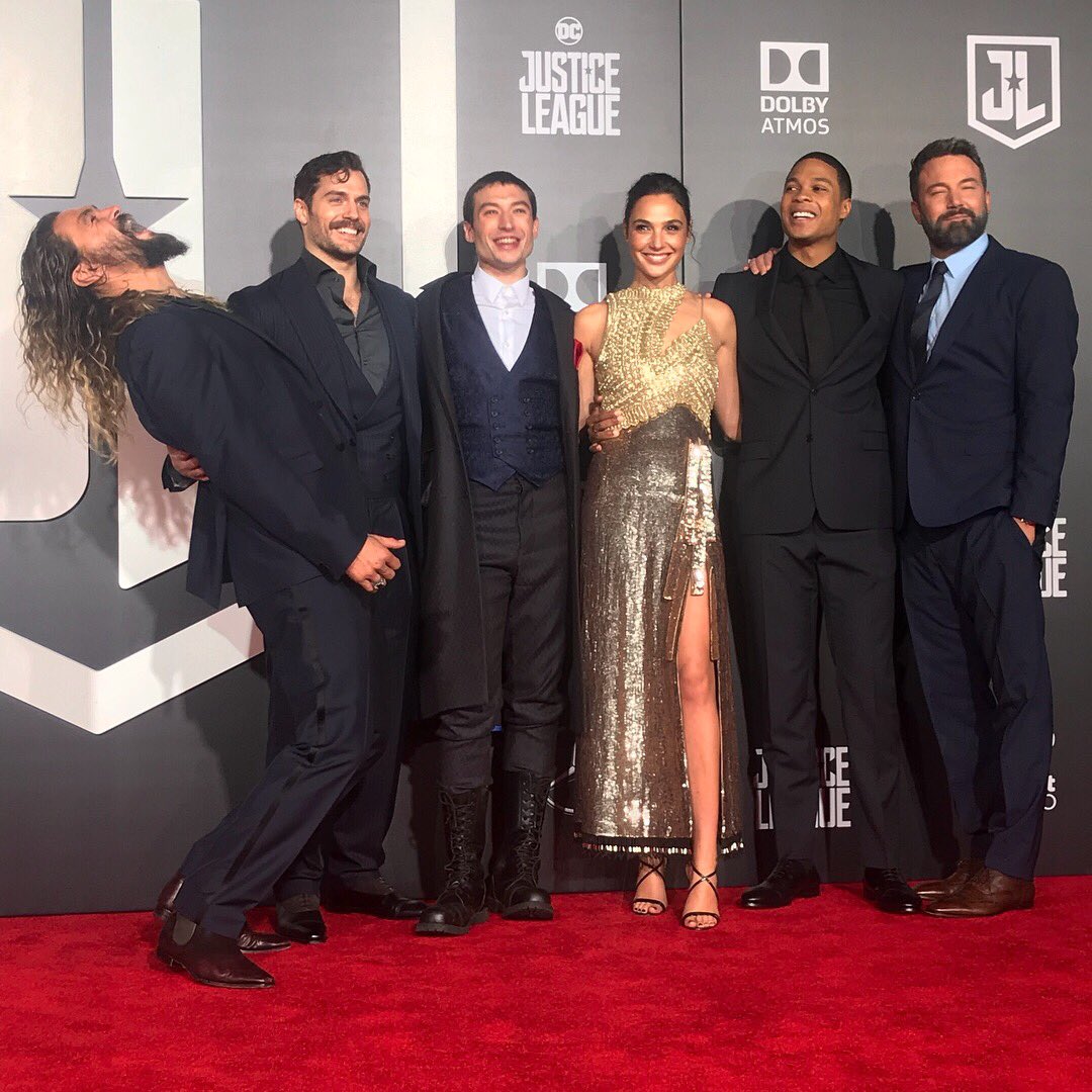 justiceleaguewb's tweet photo. You can’t save the world alone. The #JusticeLeague is ALL IN at the #JLWorldPremiere. See them in theaters this Friday! https://t.co/xE8DqpsLKq