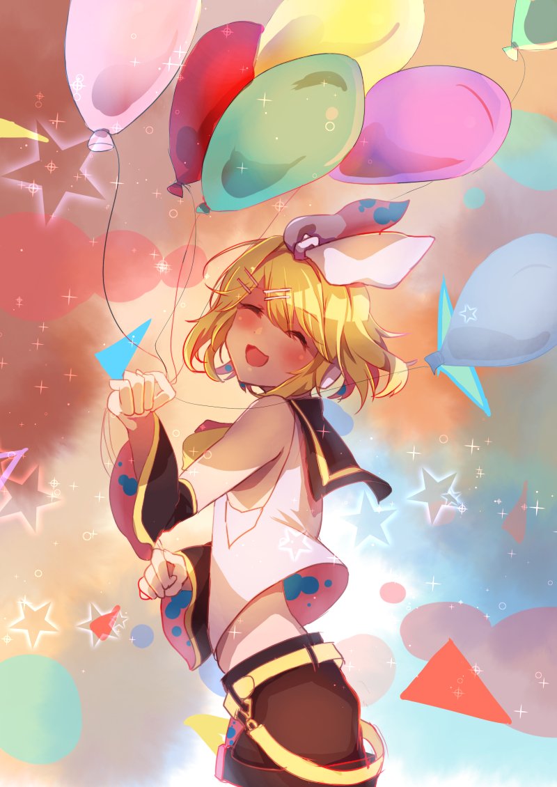 鏡音リン 「✾幸せ✾ 」|水ラピのイラスト