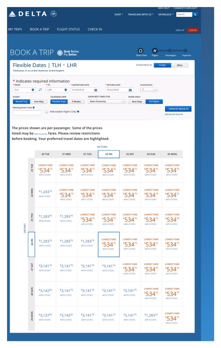 FareSkies's tweet photo. The Backstreet Boys once said, "Quit playin' games with my heart..."
That's how we feel about this fare:
Back on is TLH to LHR RT in the $500's with scattered dates from Jan-May with Delta. #thirdchances https://t.co/qUXsISgOnq
