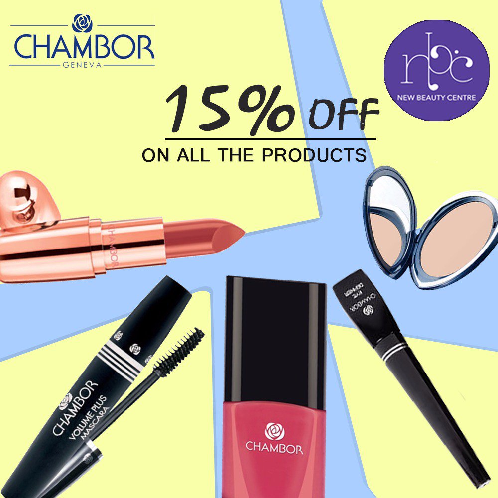 NewBeautyCentre's tweet photo. Explore the exquisite range of Chambor products and get 15% OFF on your purchase.

#LipStick #Beauty #LipstickIsMyVice #Nailpolish #EyeLinear #BeautyProducts #Makeup #Cosmetics #Chambor #BeautyBlogger #Offers #Discount #TuesdayTreat #Weeday #NewBeautyCentre #NBC https://t.co/oKlB8rlfog