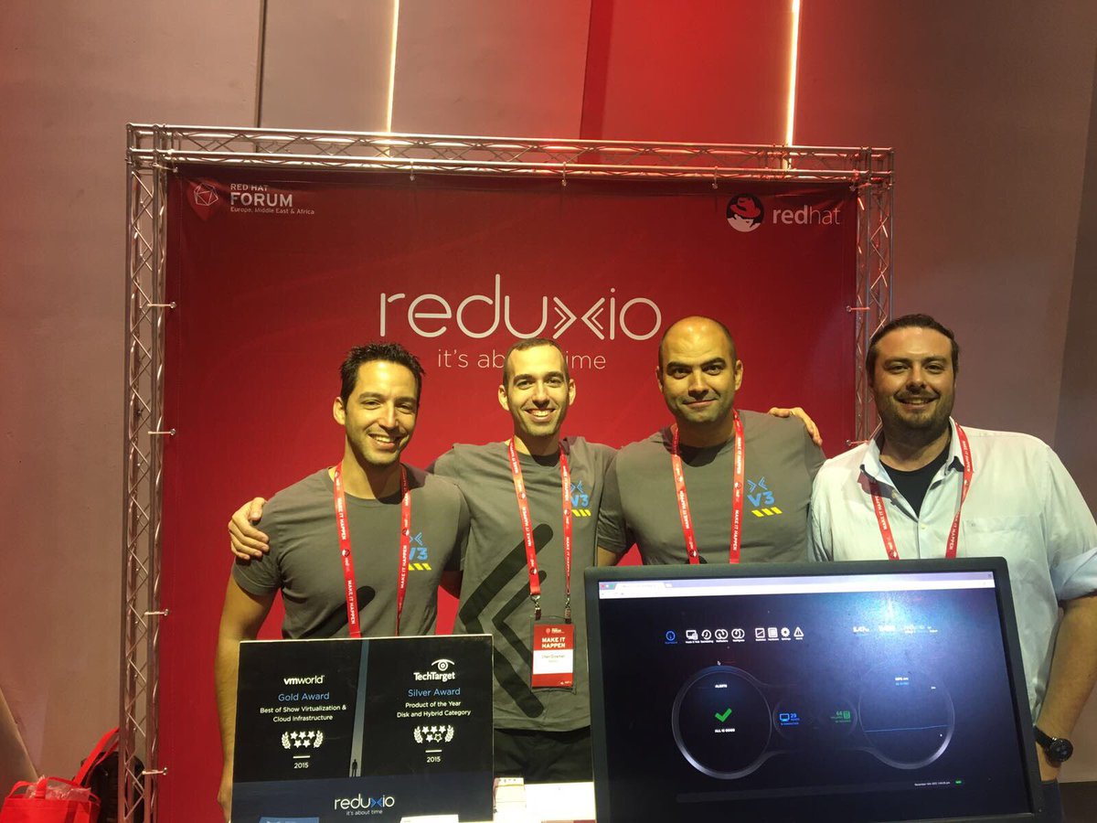 RdxBarak's tweet photo. Effie Glass, Chen Grosman, @RdxBarak and Daniel Fragin from @ReduxioSystems at the RedHat conference. Come meet the #professionals to see the #unbelievable with your #own eyes. https://t.co/pVPHURVHBU