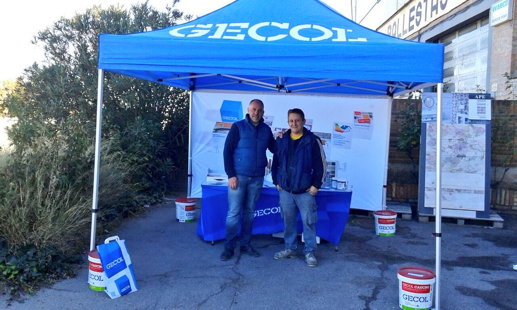 GECOLoficial's tweet photo. Hoy @AXifreGECOL está con Javier Aldonza de Ebromat en Logroño (La Rioja) dando información de los productos de #GECOL #GECOLequipo #SiempreCerca #PVAgecol https://t.co/h0GeShgY6o