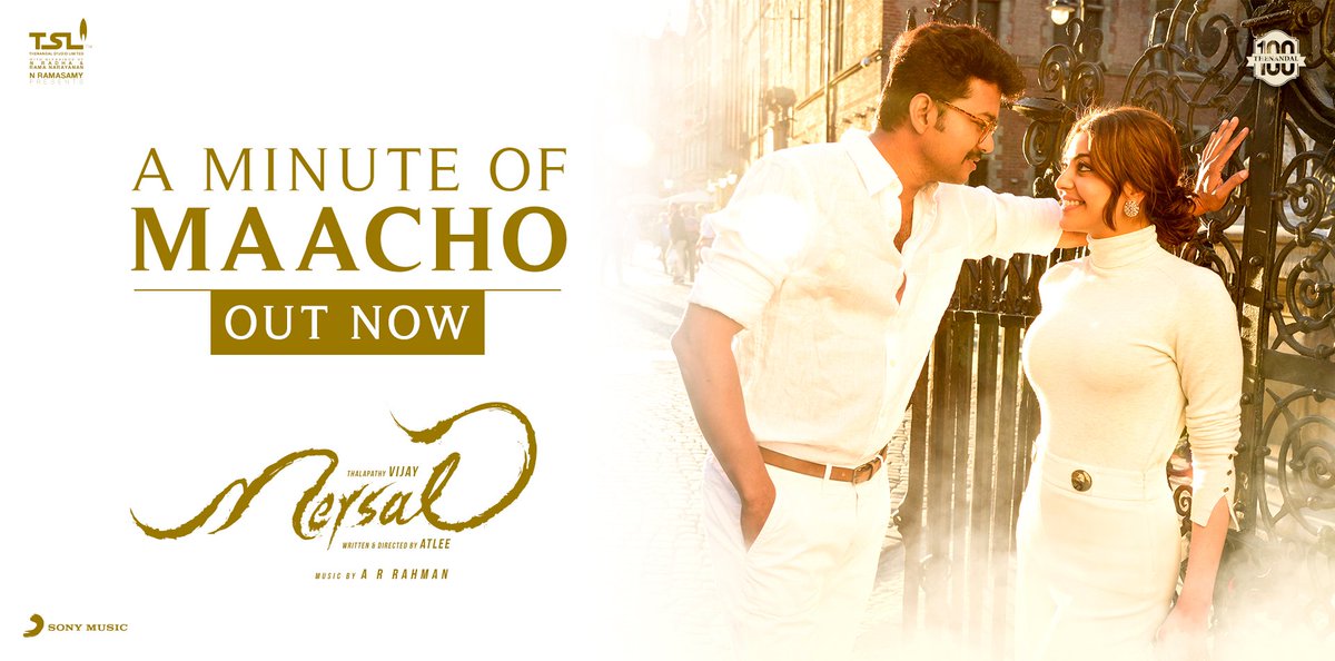 SonyMusicSouth's tweet photo. The #Maacho 1 minute song video from #Mersal is here! Watch &amp; enjoy the video https://t.co/rVu6rE3v0Y
@Atlee_dir @arrahman @actorvijay @MsKajalAggarwal @ThenandalFilms https://t.co/xHRImS0s6p