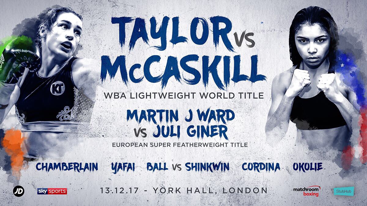EddieHearn's tweet photo. New date - @KatieTaylor will defend her @WBABoxing v @jaydi_mac on Dec 13 York Hall - @MartinJWard1 will challenge for European Title plus @1jakeball v @milesshinkwin - @JoeCordina_91 @Lawrence_tko @IChamberlain_ @Gamal_yafai and more to come.. https://t.co/38pbbtgQVQ