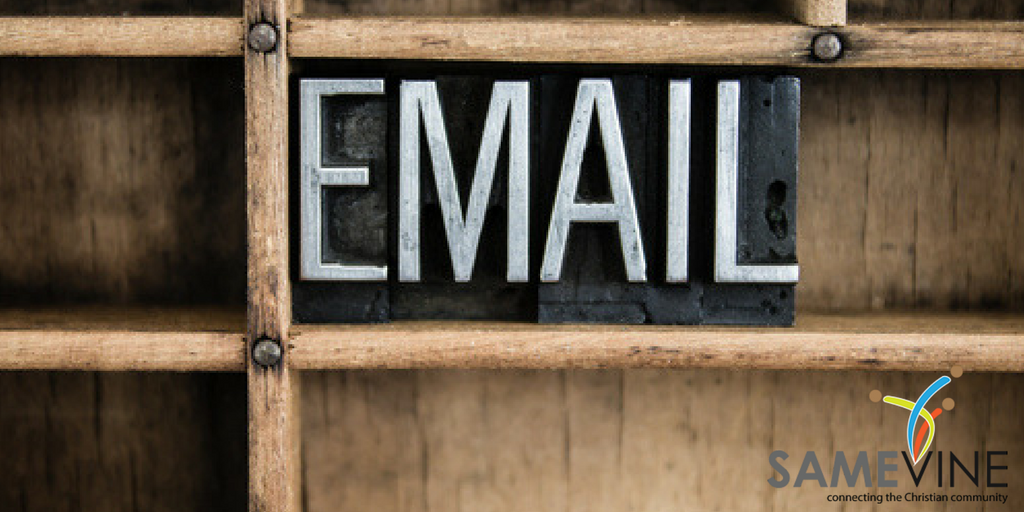 SameVine's tweet photo. 4 email marketing musts for your ministry https://t.co/E6TeAKTmcW #EmailMarketing #MyChurch #Churchcomm https://t.co/8IOFJXRUzU
