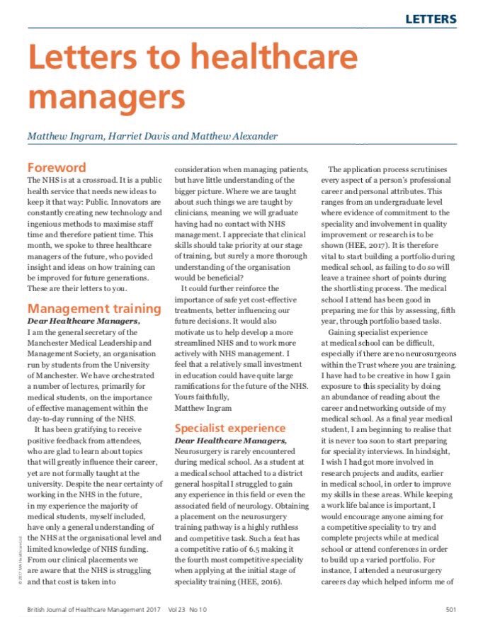 AlternativeDocs's tweet photo. Delighted to share abstracts that have been published @bjhcm for our national @Developing Your Portfolio' conference #DYP17 that took place in Manchester 👨‍💻

Matthew Ingram is our Manchester Ambassador @AlternativeDocs

Dr Alexander is QI Lead @sethihealth 

#AlternativeDocs https://t.co/YIbxwrZtyo
