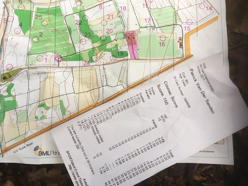 150 points nor bad at all#lakenheath#orienteering#
