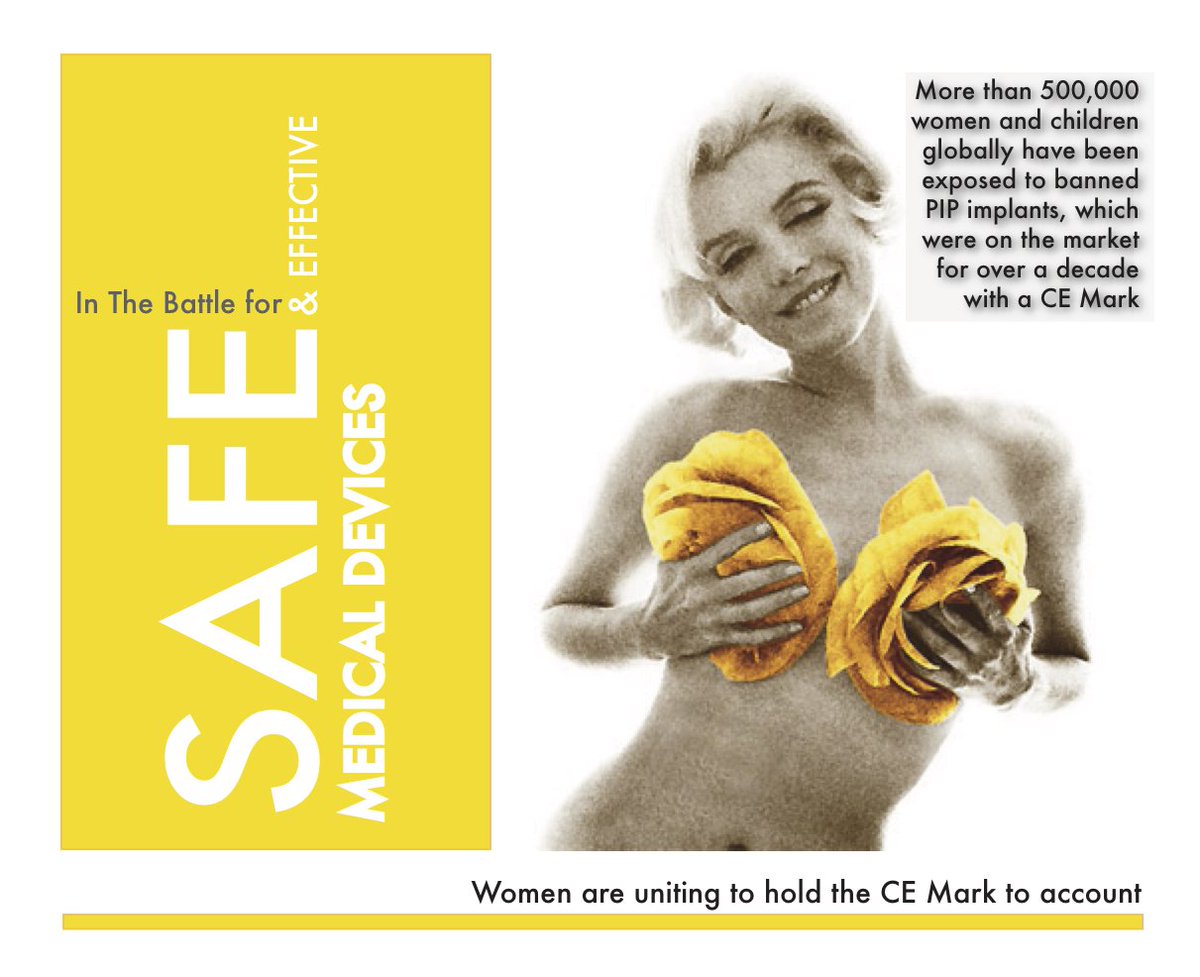 In the battle for SAFE &amp; EFFECTIVE #MedicalDevices women are uniting to hold the #CEMark to Account. <a href="/Europarl_EN/">European Parliament</a> <a href="/V_Andriukaitis/">Vytenis Andriukaitis</a> <a href="/EUombudsman/">European Ombudsman</a>