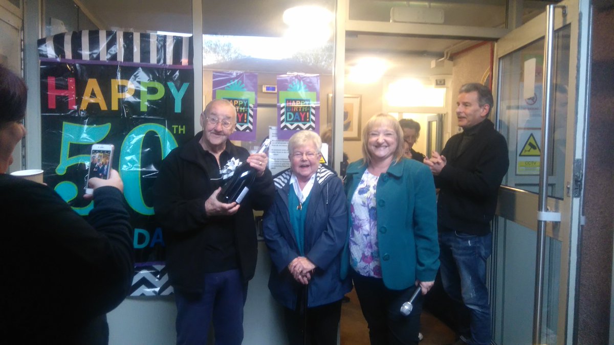 AFmilesplatting's tweet photo. 50th birthday celebrations at Nelson today with 2 of the original tenants @JuneCllr @AdactusMP https://t.co/TOuUPqmn0v