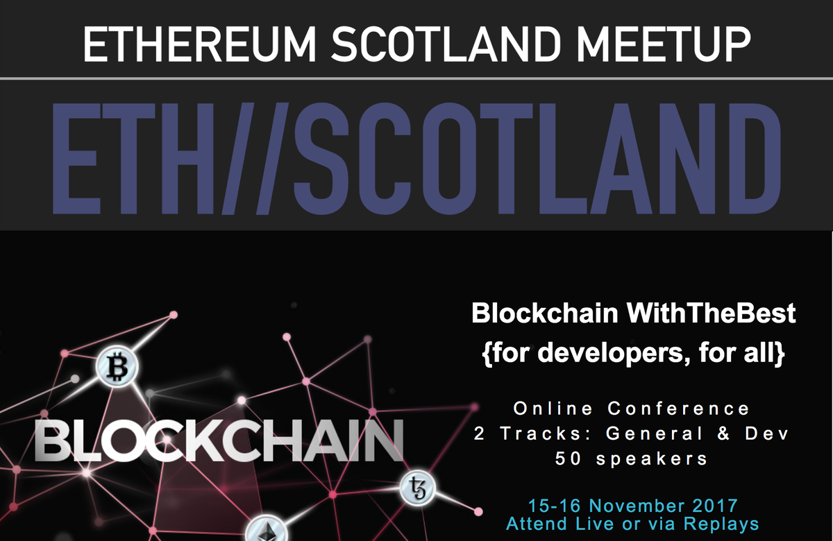 Win tickets to #blockchain <a href="/WithTheBest/">WithTheBest</a> online conference at ETH//EDI#3, 6-9PM, Nov 15 <a href="/dlapiper/">DLA Piper</a> winners will be selected at random so you must attend to be eligible. RSVP: bit.ly/ethedi3 #ethereum