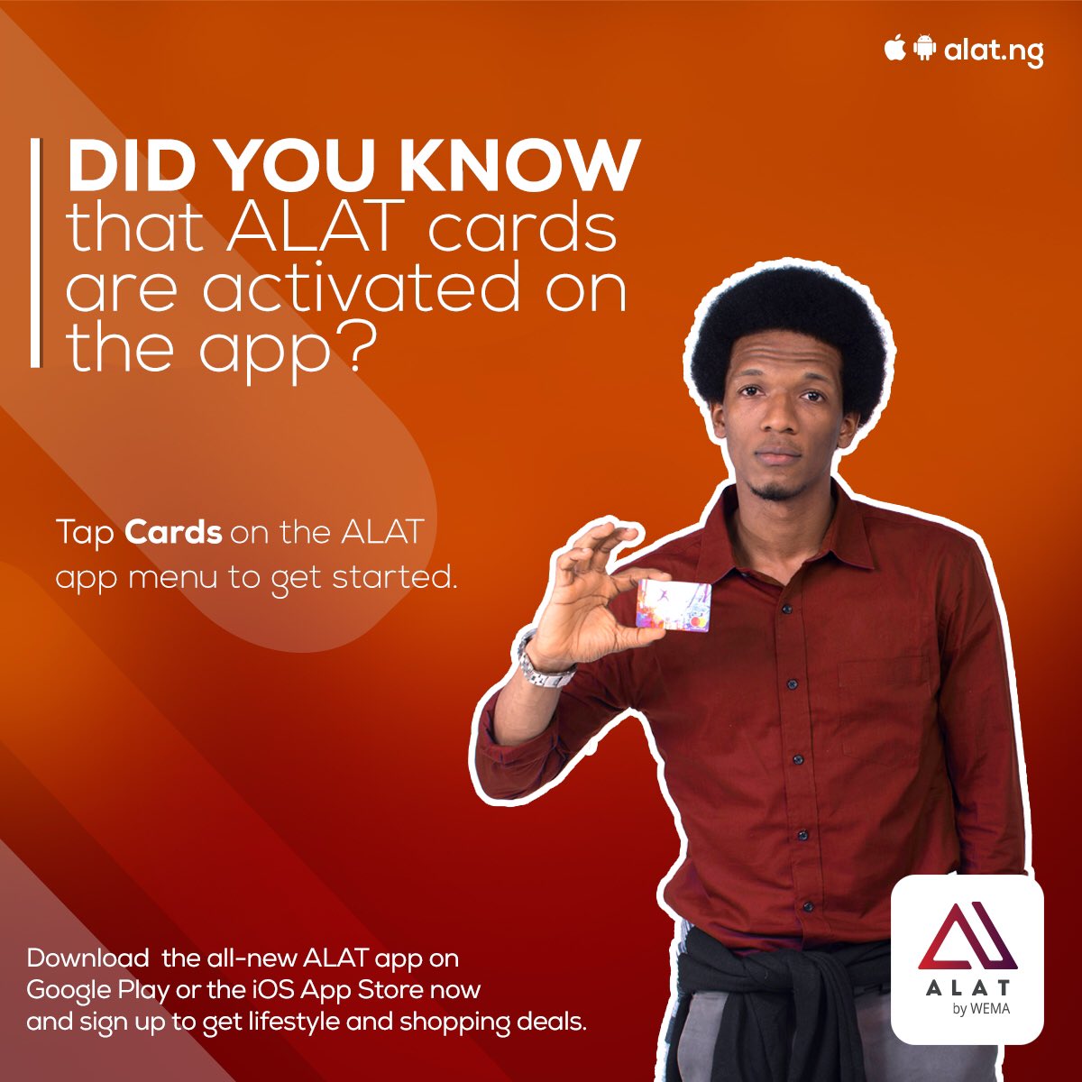 chickyzino's tweet photo. Raise your hand โ๐พ if you have activated your ALAT debit card. The 'baddest' #ALATFriday is around the corner. Don't miss out!
#ALATLife https://t.co/rLZvy0bFzb