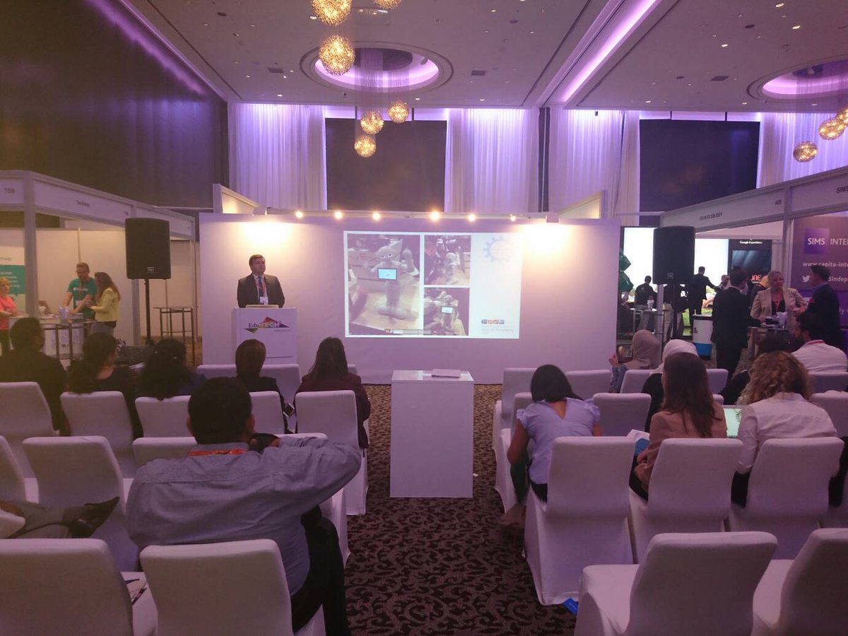 EduTechArabia's tweet photo. Don't miss out on the great content in the #TeachTechTalk Demo Theatre in the expo. Sessions run every 15min https://t.co/hleLAs1ptR